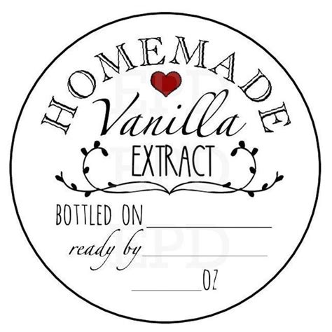 Vanilla Extract Label Template